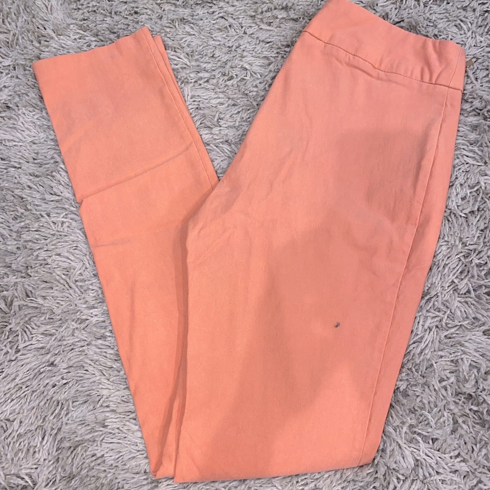 Peach Straight Leg Capri Pant
